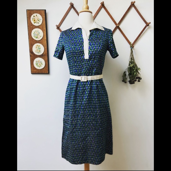 Vintage Dresses & Skirts - 1960’s Metallic Vintage Shirt Dress